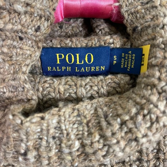 NWOT Polo Ralph Lauren Brown Wool Blend Tunic Sweater Small Petite - Picture 4 of 10